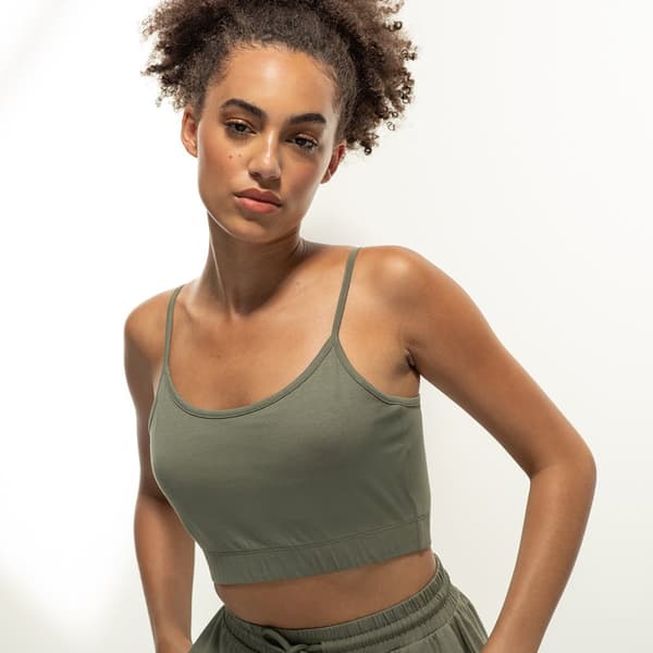 Skinni Fit Kvinder/damer mode bæredygtig bæredygtig justerbar rem Crop Top