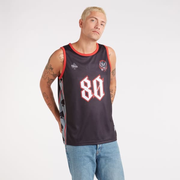 Amplified Mens Live To Win Motorhead Basketball Jersey