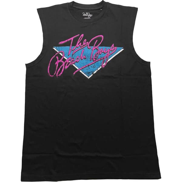 The Beach Boys Unisex Adult Retro Logo Tank Top Black L
