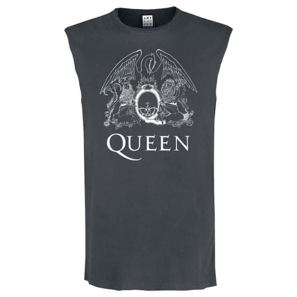 Amplified Mens Royal Crest Queen Tank Top Charcoal S