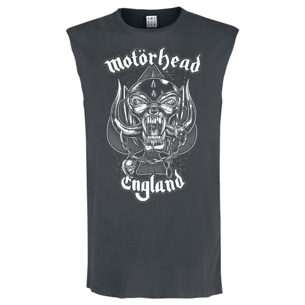 Amplified Mens JC England Motorhead Tank Top Charcoal XL