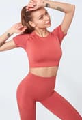 Miniatyrbild 4 av 4: Röd crop topp seamless  med luftig rygg