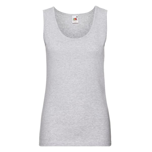 Fruit of the Loom Dam/dam Valueweight Heather Lady Fit Vest Top