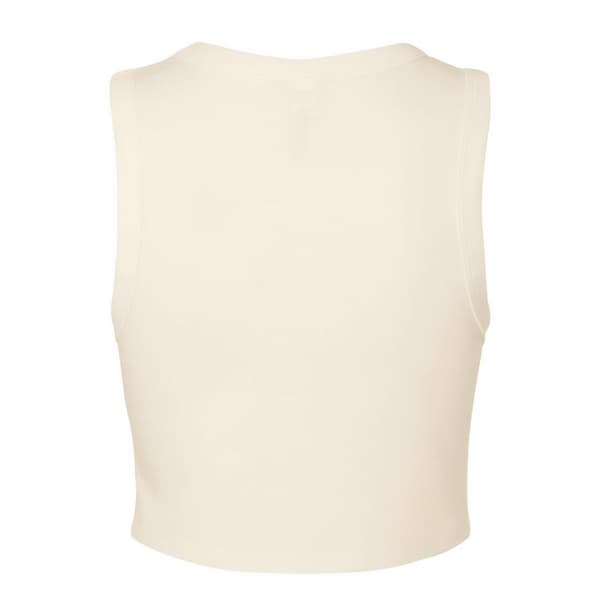 Bella + Canvas Womens/Ladies Plain Micro-Rib Muscle Crop Top