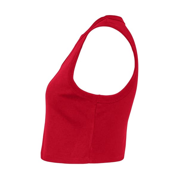 Bella + Canvas Womens/Ladies Plain Micro-Rib Muscle Crop Top