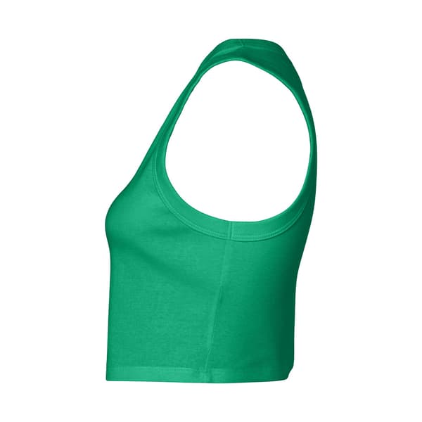 Bella + Canvas Womens/Ladies Plain Micro-Rib Muscle Crop Top