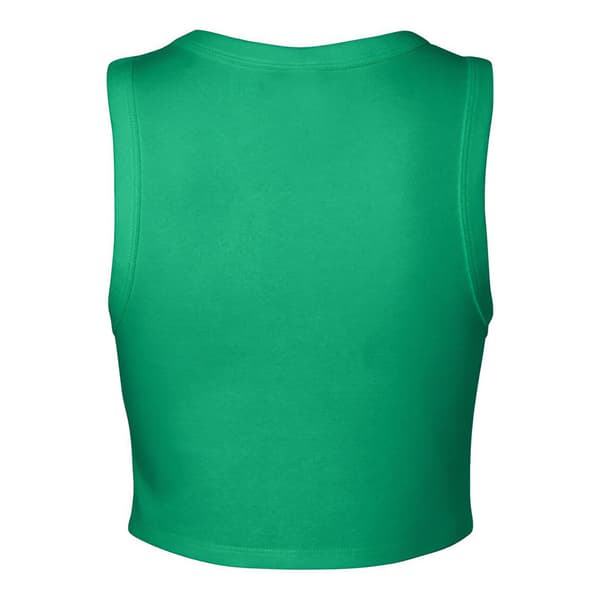 Bella + Canvas Womens/Ladies Plain Micro-Rib Muscle Crop Top