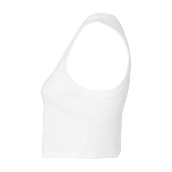 Bella + Canvas Womens/Ladies Plain Micro-Rib Muscle Crop Top