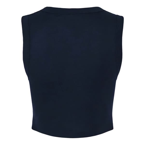 Bella + Canvas Womens/Ladies Plain Micro-Rib Muscle Crop Top