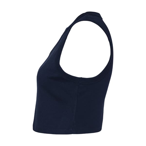 Bella + Canvas Womens/Ladies Plain Micro-Rib Muscle Crop Top