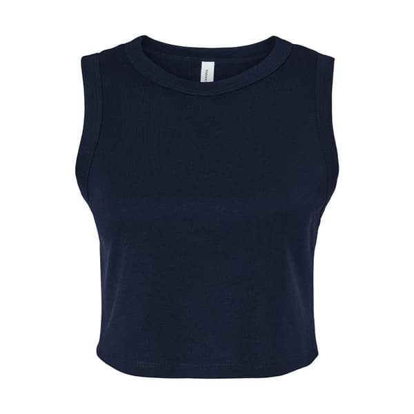 Bella + Canvas Womens/Ladies Plain Micro-Rib Muscle Crop Top