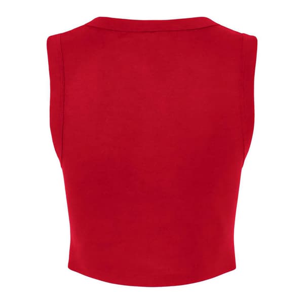 Bella + Canvas Womens/Ladies Plain Micro-Rib Muscle Crop Top