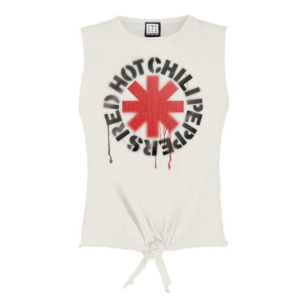 Amplified Dam/Damer Stencil Asterix Red Hot Chili Peppers Vintage Crop Top