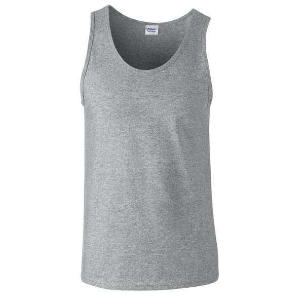 Gildan Mens Softstyle Tank Top Sports Grey L
