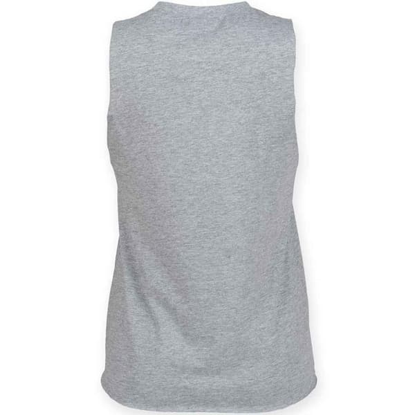 Skinni Fit Womens/Ladies Heather High-Neck Vest Top
