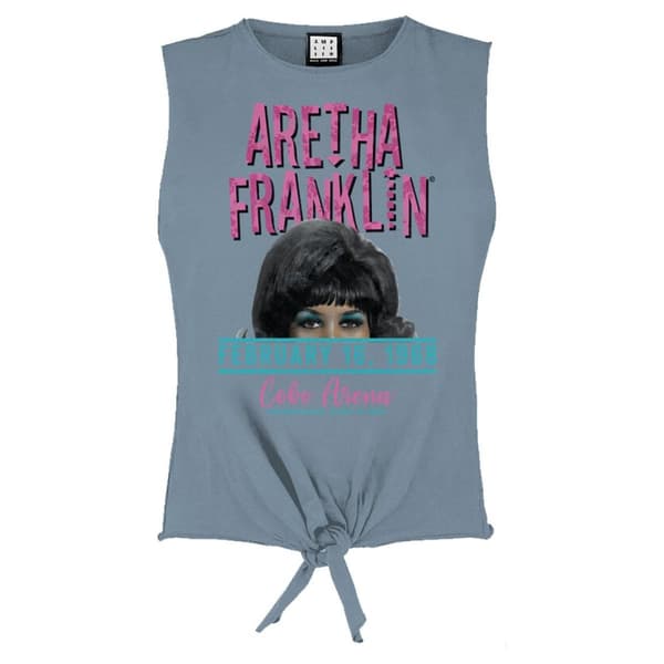 Amplified Womens/Ladies Cobo Arena Aretha Franklin Sleeveless Crop Top