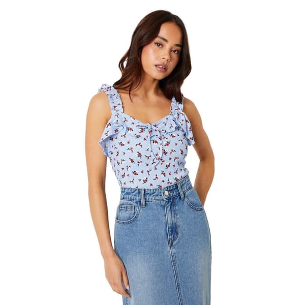 Dorothy Perkins Womens/Ladies Ditsy Print Front Tie Petite Tank Top