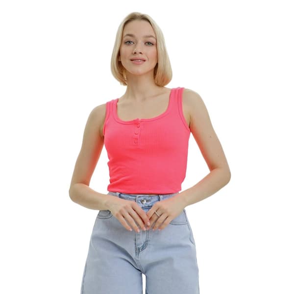 Lookus Womens/Ladies Mercan Button Crop Top