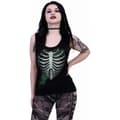Miniatyrbillede 3 af 3: Spiral Direct Womens/Ladies Heart Ribs Glow In The Dark Sleeveless Top