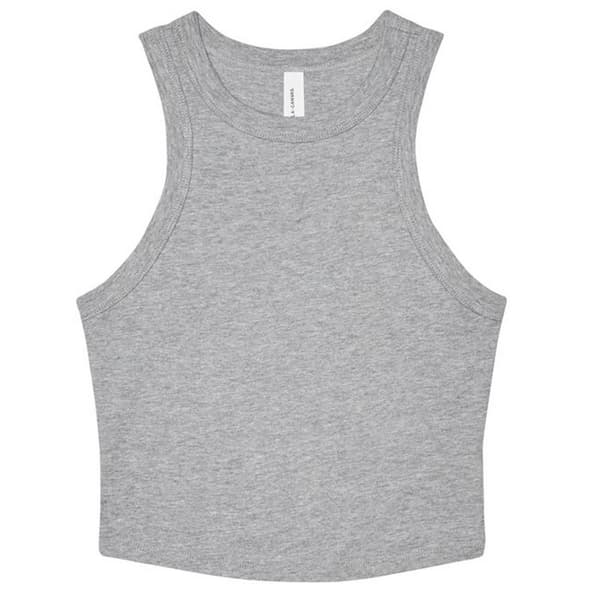 Bella + Canvas Linnen för damer/kvinnor Heather Micro-Rib Racerback Tank Top