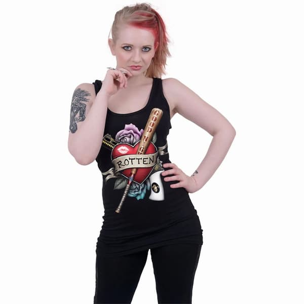 Spiral Direct Womens/Ladies Rotten Harley Quinn Razor Back Tank Top
