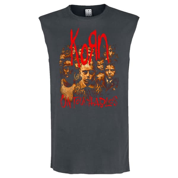 Amplified Unisex Adult Untouchables Korn Tank Top Charcoal S