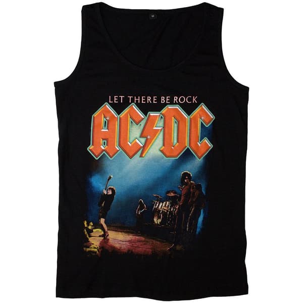 AC/DC Womens/Ladies Let There Be Rock Vest Top Black L
