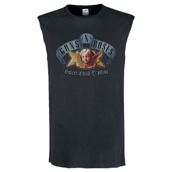 Amplified Mens Sweet Child O´ Mine Guns N Roses Sleeveless Tank Top Charcoal S