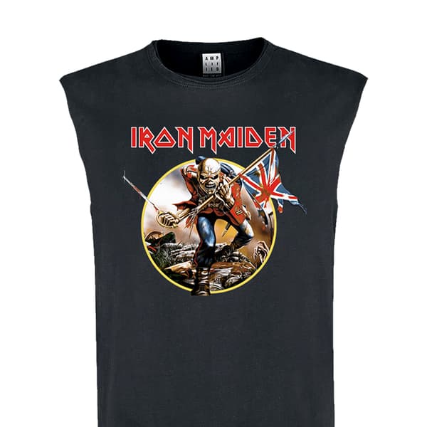 Amplified Mens Trooper Iron Maiden Sleeveless Tank Top