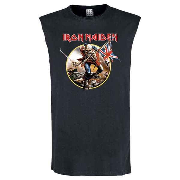 Amplified Mens Trooper Iron Maiden Sleeveless Tank Top