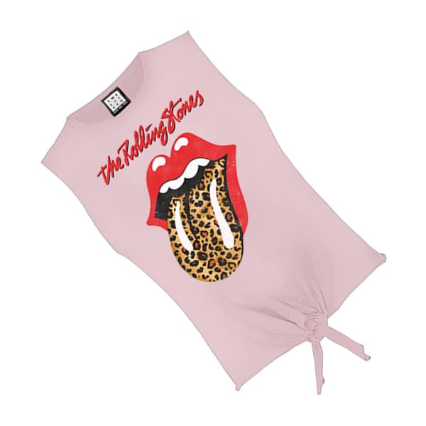 Amplified Womens/Ladies Leopard Tongue The Rolling Stones Sleeveless Tank Top