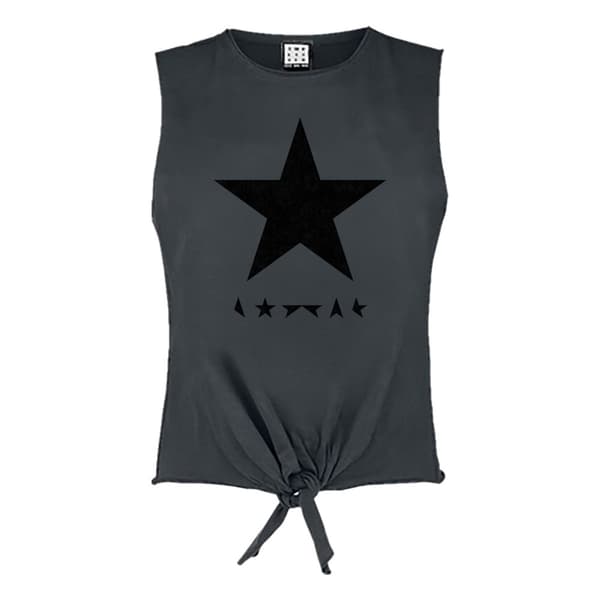 Amplified Womens/Ladies Black Star David Bowie Sleeveless Tank Top