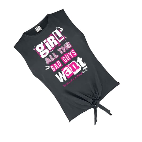 Amplified Womens/Ladies Girl All The Bad Guys Want Bowling For Soup Sleeveless Tank Top
