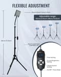 Miniatyrbillede 2 af 2: 50W Solariumlampe, Justerbar Stativ 60-180 cm, 5 Lysstyrkeniveauer,1PCS Sæt