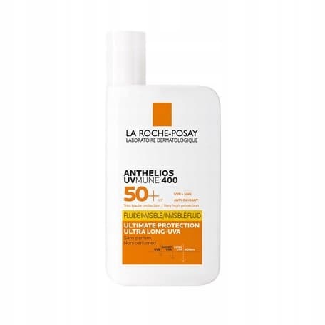 LA ROCHE ANTHELIOS UV MUNE 400 SPF 50+ Näkymätön UV-suodattimella varustettu aurinkosuoja 50 ml