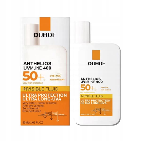 LA ROCHE ANTHELIOS UV MUNE 400 SPF 50+ Näkymätön UV-suodattimella varustettu aurinkosuoja 50 ml
