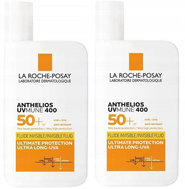 LA ROCHE ANTHELIOS UV MUNE 400 SPF 50+ Näkymätön UV-suodattimella varustettu aurinkosuoja 50 ml
