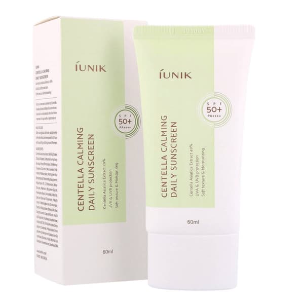 iUNIK Centella Calming Daily Sunscreen SPF 50+ PA++++, 60 ml - Skyddskräm med högt UV-filter
