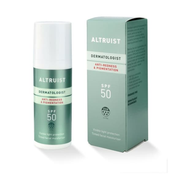 ALTRUIST Anti-redness & Pigmentation SPF 50 30ml - Voide, jossa suodatin vähentää punoitusta ja värimuutoksia