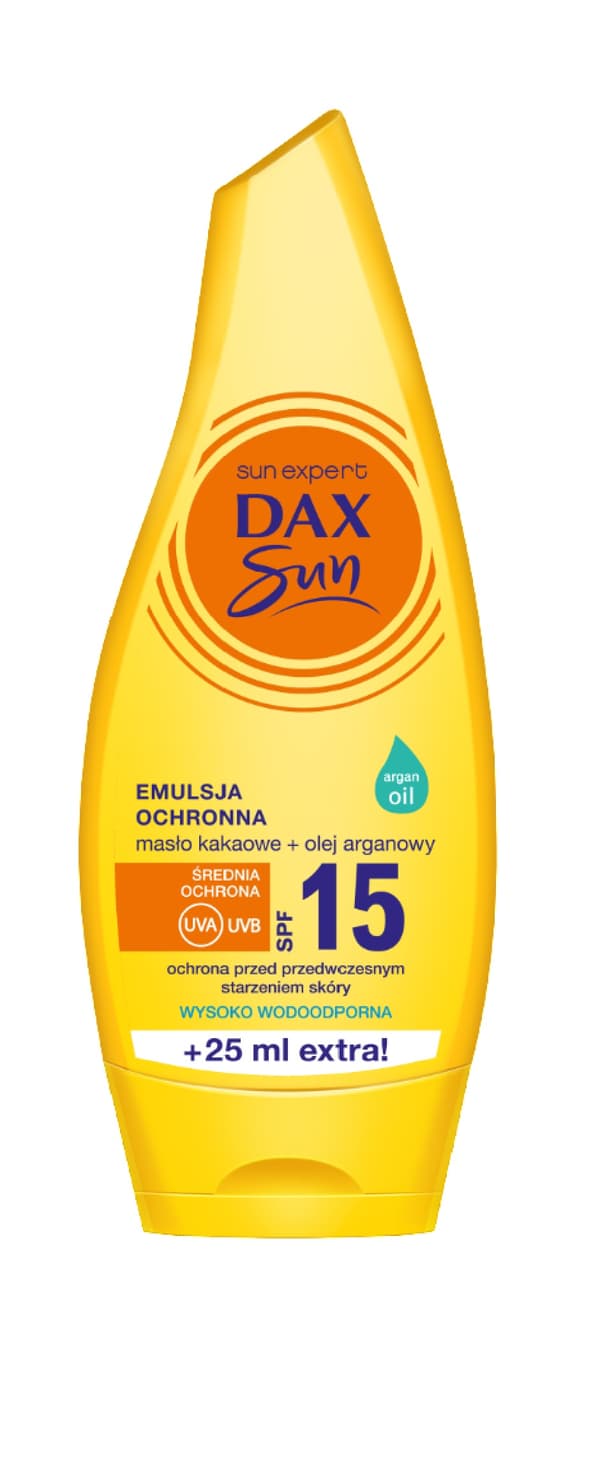DAX SUN Emulsion SPF15 KAKAOSMÖR ARGANOLJA för solbad 175 ml