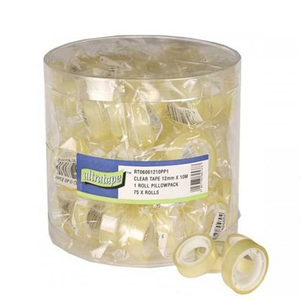 Ultratape Klar mini-sellotape-rulle (75 ruller)