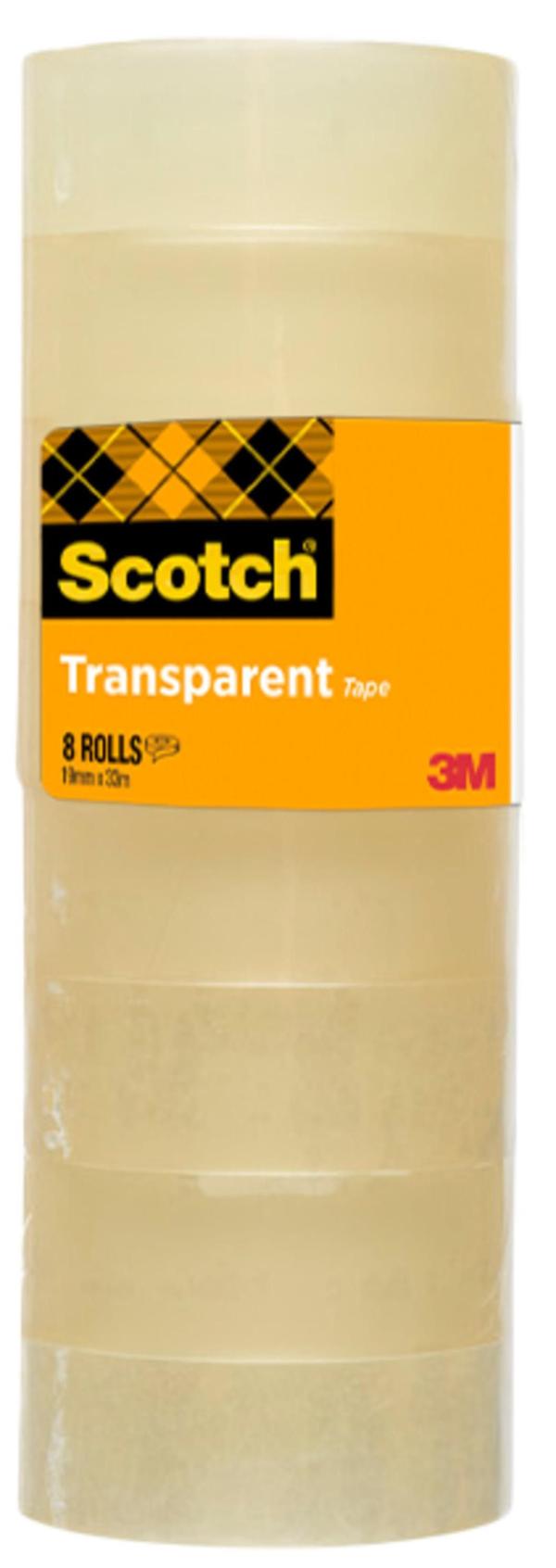 Kontorstejp SCOTCH 508 standard 19mmx33m 8st