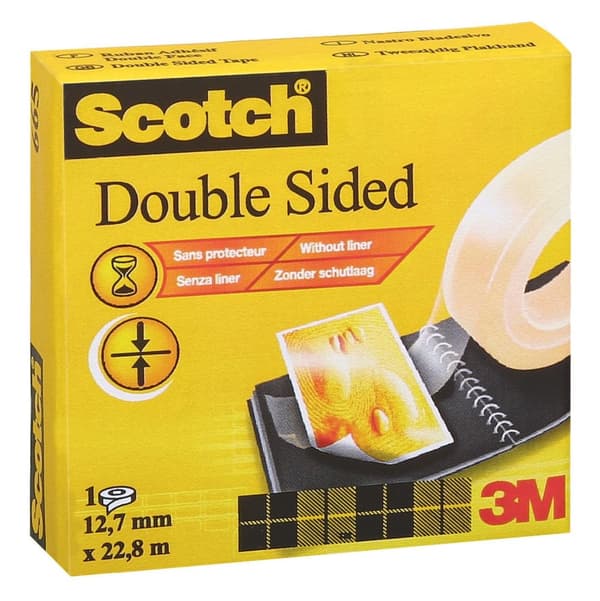 Dubbelhäftande tejp SCOTCH 22,8mx12,7mm