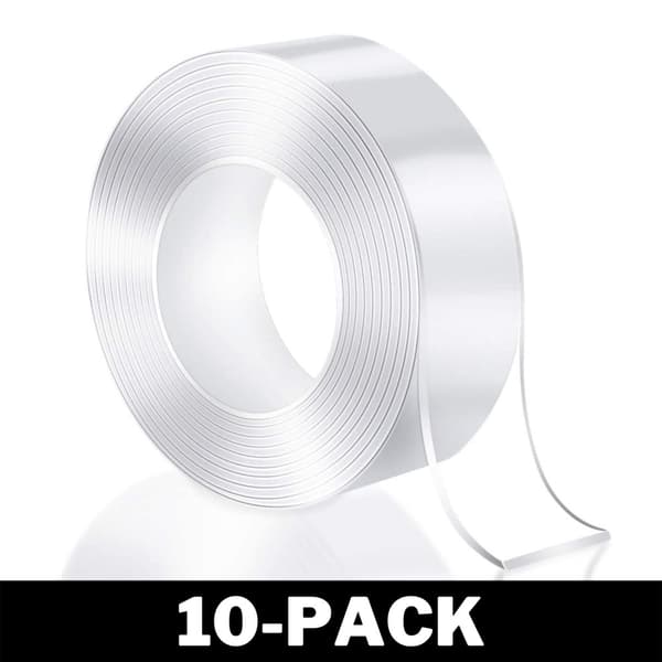 Återanvändbar NanoTejp Dubbelhäftande Transparent 1 m 10-Pack