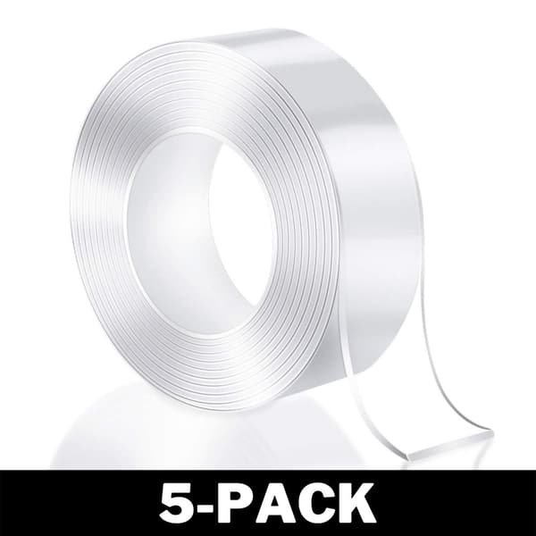 Genanvendelig NanoTape Dobbeltsidet Transparent 5 m