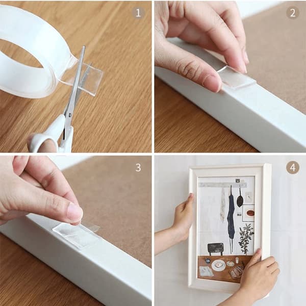 Extra Bred Nano Tape - Dubbelhäftande Transparent Tejp 5 meter