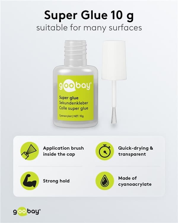 Goobay Superglue 10 g sopii monille alustoille
