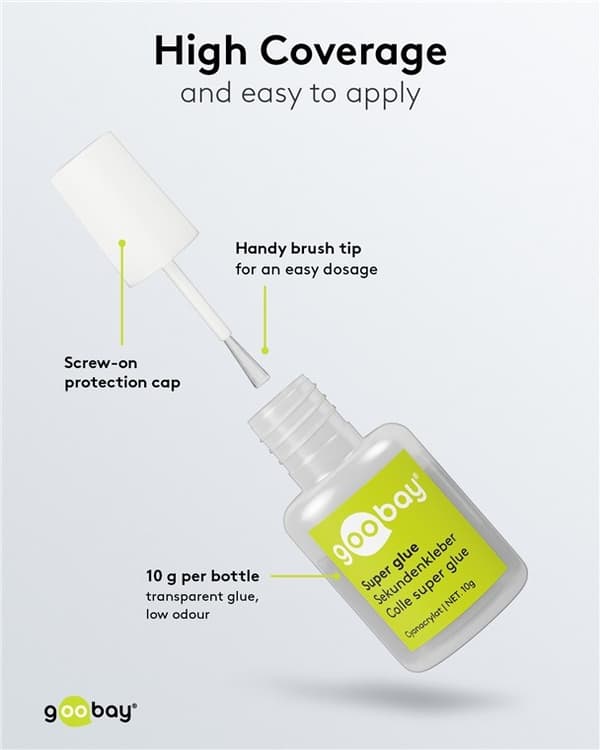 Goobay Superglue 10 g sopii monille alustoille