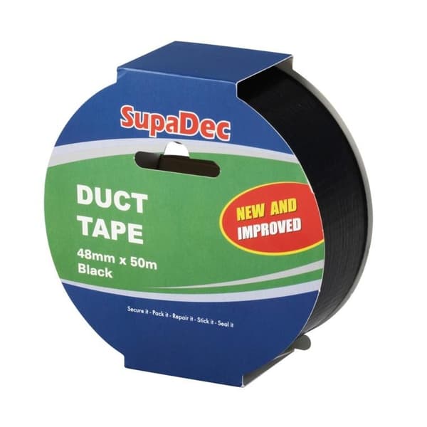 SupaDec gaffatape Black 50m