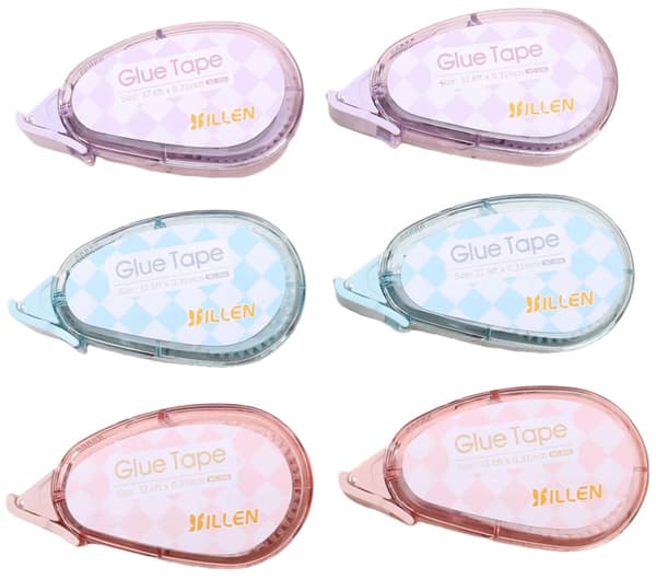 Dubbelhäftande Tejprulle 6-Pack med Rullapplikator，permanent SZ1